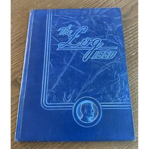 Vintage 1950 Lincoln Park High School Yearbook The Log Michigan Mid Century Blue